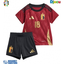 Belgija Orel Mangala #18 Domaci Dres za djecu EP 2024 Kratak Rukav (+ Kratke hlače)